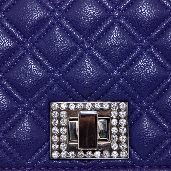 Navy Cocobella Quilted Envelope Clutch | Evening Handbag | Purse - Picture 5 of 7